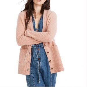 Madewell Donegal Maysfield Cardigan Sweater-100% Wool - Pink - Size XXS